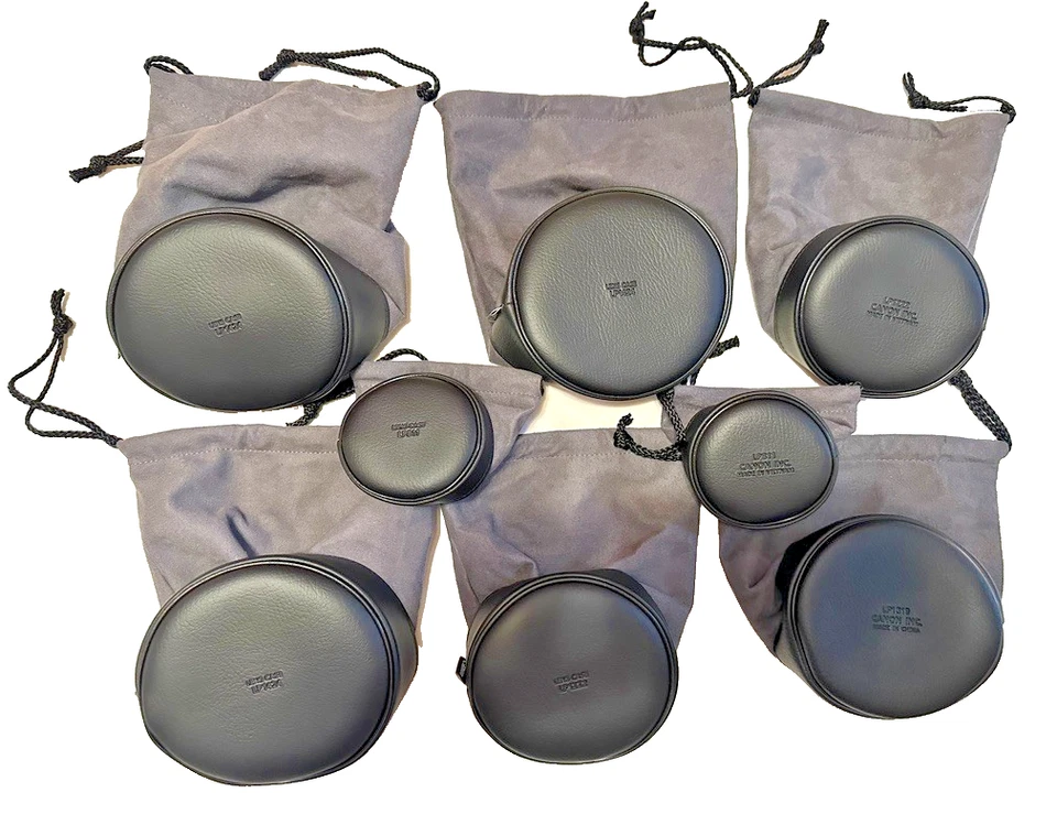 LOTE de 8 - Bolsas de estuche para lentes Canon genuinas - 4 tamaños - ENVÍO GRATUITO Foto 1 de 1