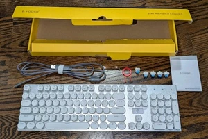 E-Yooso Z-88 Mechanical Gaming Keyboard Metallic  Round Buttons Wired Typewriter - Picture 1 of 4