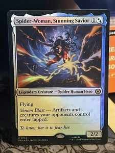 Spider-Woman, Stunning Savior FOIL #152 NM/M MTG Spiderman Magic Card - Picture 1 of 1