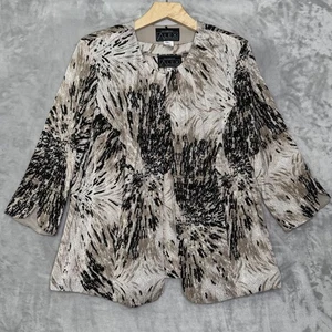 Alex Evenings Jacke Tanktop Set Damen 1X Beige Schwarz Glitzer 2 Stück USA - Bild 1 von 12