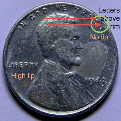 1943 (phil) STEEL PENNY MINT ERROR wheat Back XF Cond.”WW11” Great For Resale! - Image 1 of 2