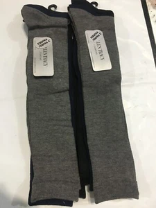 Ellen Tracy kniehohe SOCKEN (6 Paar) grau dunkelblau neu mit Etikett Größe 9-11 UVP $ 28,00 - Bild 1 von 5