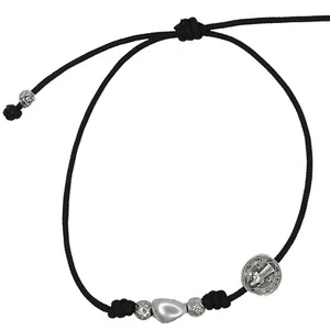 San Benito Cord Bracelet St Benedict Medal, Religious Jewelry Gift , One Size - Picture 1 of 7