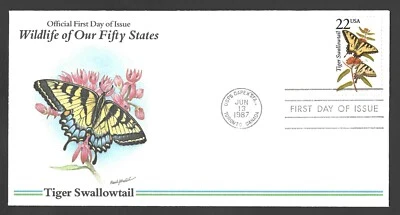 1987 US Postage - SCOTT 2300 BUTTERFLY - FDC PCS (Postal Commemorative Society) - Image 1 of 4