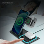 3 In 1 Wireless Charger For Phone Watch Black Night Light Convenient Foldable