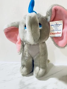 Walt Disney Dumbo Vintage Gray Elephant Plush Toy 7" NWT - Picture 1 of 3