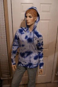 Women's New Era Royal Los Angeles Dodgers Tie-Dye Fleece Full-Zip Hoodie Size SM - Picture 1 of 7