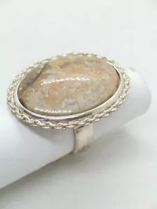 ANELLO in ARGENTO 925 con AGATA naturale - pietra dura - - Foto 1 di 8