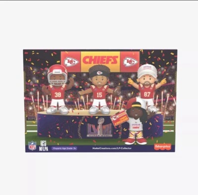 NFL Super Bowl LVIII Campeones KC Chiefs Little People Mahomes Pre-orden NUEVO Foto 1 de 2