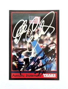 Dale Earnhardt, Davey Allison & Neil Bonnett NASCAR Traks Autographed Signed - Picture 1 of 6