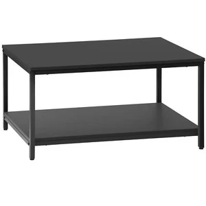 32'' Modern Coffee Table End Table Wood for Living Room Bedroom Rectangle Black - Picture 1 of 16