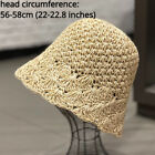 Women Knitted Crochet Bucket Sun Hat Summer Fishing Cap Hollow Out Breathable