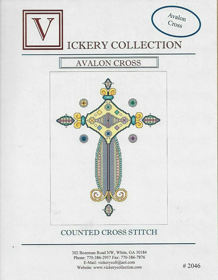 Celtic Avalon Cross Counted Cross Stitch Pattern Vickery Designs #2046 - Image 1 of 1