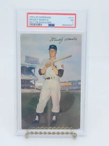 1953-55 Mickey Mantle Dormand Postcard Bat On Shoulder PSA 1 Yankees HOF - Picture 1 of 2
