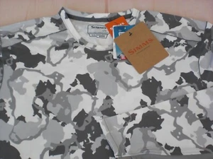 Simms Fishing L/S SolarFlex Crewneck Perf. Sun Shirt, NWT - Mens L + XL -UPF 50+ - Picture 1 of 12