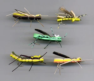 Forellenfliegen: größere - größere Schaumfliegen x 5 Größe 6 & 8 sortiert. (Code 452) - Bild 1 von 3