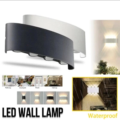 6W 8W 10W 12W LED Wandleuchte Außen Innen Licht Up Down Strahler Wandlampe IP65 - Bild 1 von 4