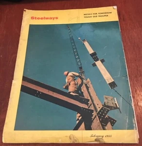 Steelways Magazine Feb 1955 - Metals for Tomorrow / Tough Old Trouper - Picture 1 of 2