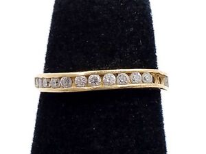 14Kt Yellow Gold Toe Ring W/ Crystals - Sz. 3.25