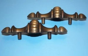 2 x * Ornate Brass Drawer Pull Handle * 2 1/2" Center x 5-1/2" length * Vintage - Picture 1 of 6