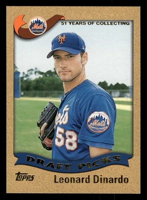 Leonard DiNardo New York Mets 2002 Topps Gold #691 SN /2002 - Image 1 of 2