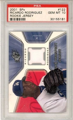 2001 SPX Ricardo Rodriguez #122 Rookie Jersey PSA 10 - Image 1 of 2