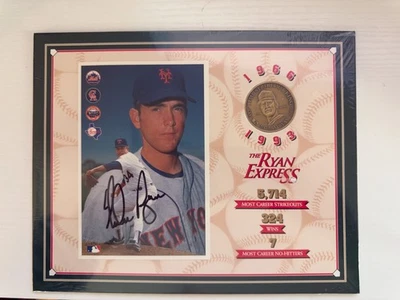 Nolan Ryan New York Mets Signed 8 X 10 The Ryan Express Display Sealed - Image 1 of 3