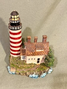 Keramik Miniatur West Quoddy Head Leuchtturm in Maine, USA - Bild 1 von 6