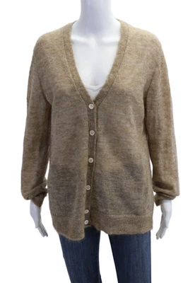 Cárdigan mujer J Crew cuello en V beige niño mohair botón talla M Foto 1 de 4