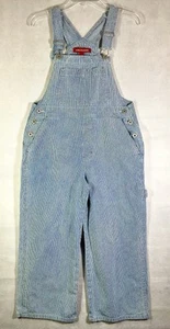 Vintage Gloria Vanderbilt weiß blau Streifen Denim Overall Crop weites Bein Small - Bild 1 von 8