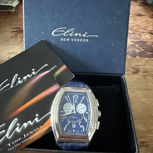 Elini Blue New Yorker Grand Men’s Watch - NEW In Box - Picture 1 of 6
