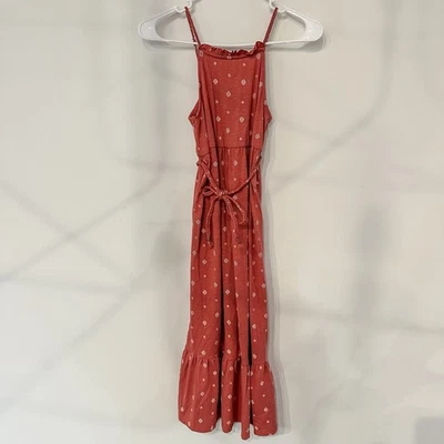 Maxi Vestido Niñas Antiguo Azul Marino Bordado Look Rosa Volantes Corbata Cintura Talla M 8 Foto 1 de 4