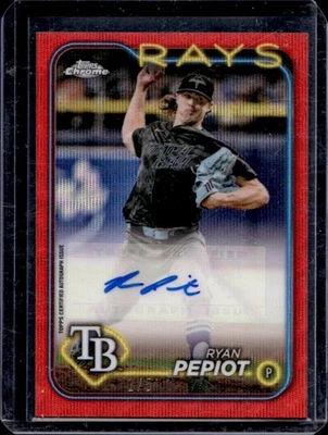 2024 Topps Chrome Update Ryan Pepiot Auto Red Wave Refractor #2/5 Rays - Image 1 of 2