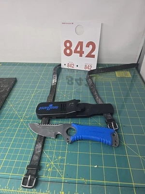 RARO CUCHILLO DE BUCEO SEAQUEST SIERRA, CORTADOR DE LÍNEA, FUNDA, M BARONI DE FANTONI Foto 1 de 4