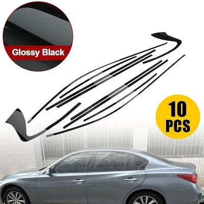 Borde de ventana cromada para automóvil borrador superposición para Infiniti Q50 2014-2023 sedán Foto 1 de 4