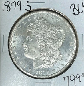 1879-S MORGAN SILVER DOLLAR ~BU ~BEAUTIFUL COIN~ - Picture 1 of 2