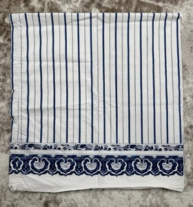 Ralph Lauren Blue White Jonquil Stripe Cotton Single King Pillowcase (1) - Picture 1 of 5