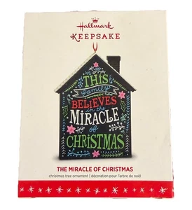 Hallmark Andenken Ornament 2016 Das Wunder von Weihnachten ~ Diese Familie glaubt - Bild 1 von 4