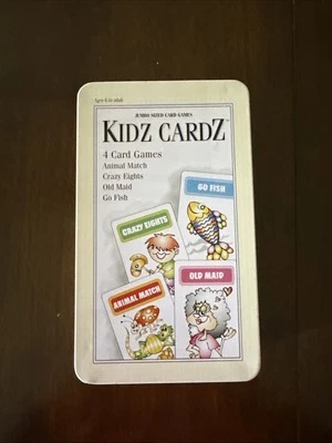 Games Kidz Cardz In A Tin 4 Jumbo Sized Card Games - Image 1 of 3