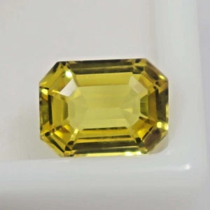 Zafiro amarillo natural de Ceilán facetado 4,85 quilates piedras preciosas sueltas certificadas GIE 726 - Imagen 1 de 7