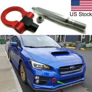 For 2013-22 Subaru WRX STI BRZ Impreza 1x Red JDM Track Racing Tow Hook Trailer - Picture 1 of 8
