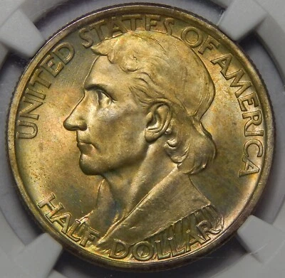 1934 NGC MS67 BOONE HALF DOLLAR SILVER COMMEMORATIVE - Image 1 of 4