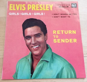 ELVIS PRESLEY Return to Sender EP 45t Label Orange FRANCE 1968 RCA 86309 - Foto 1 di 3