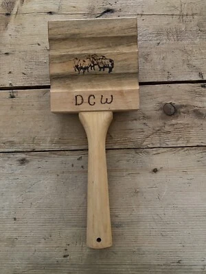 Clean  Vintage 10" SCHACHT SPINDLE Sheep Wool Hand Carder FREE SHIP - Image 1 of 4