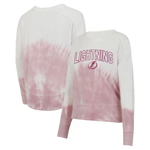 Women's Concepts Sport Pink/White Tampa Bay Lightning Orchard Tie-Dye Long - Picture 1 of 3