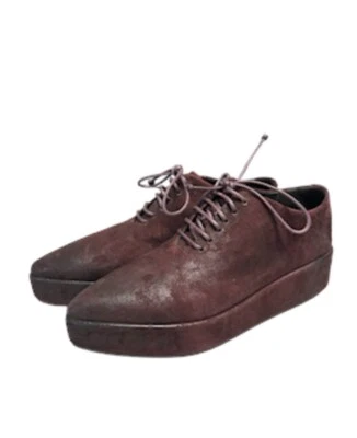 Zapatos Marsell Plataforma Terciopelo Granate Punta Talla 39 Hecho en Italia Foto 1 de 4