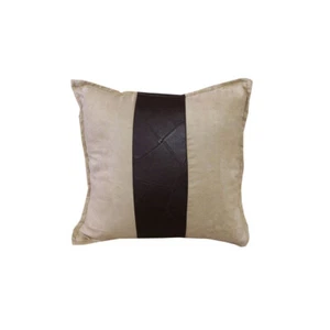 Studio Faux Suede/Faux Leather Square Cushion Cover 40 x 40 cm by Phase 2 - Picture 1 of 3