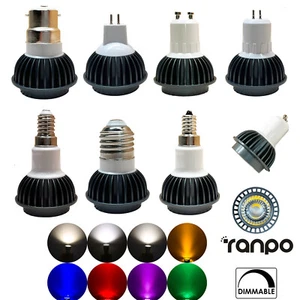 Dimmable 10W LED COB Spotlight Bulb GU10 E27 MR16 Red Blue Green White Lamp R3 - Picture 1 of 21