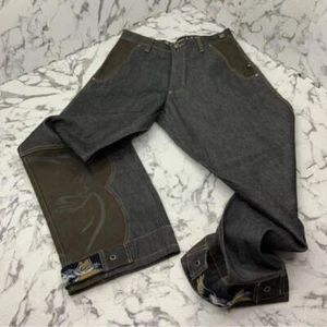 Pantaloni denim uomo Studio by Southpole Bugs Bunny grezzi neri gamba larga nuovi con etichette - Foto 1 di 8