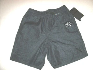 NEW Hurley sz large gray elastic waist shorts boys youth drawstring - Picture 1 of 2